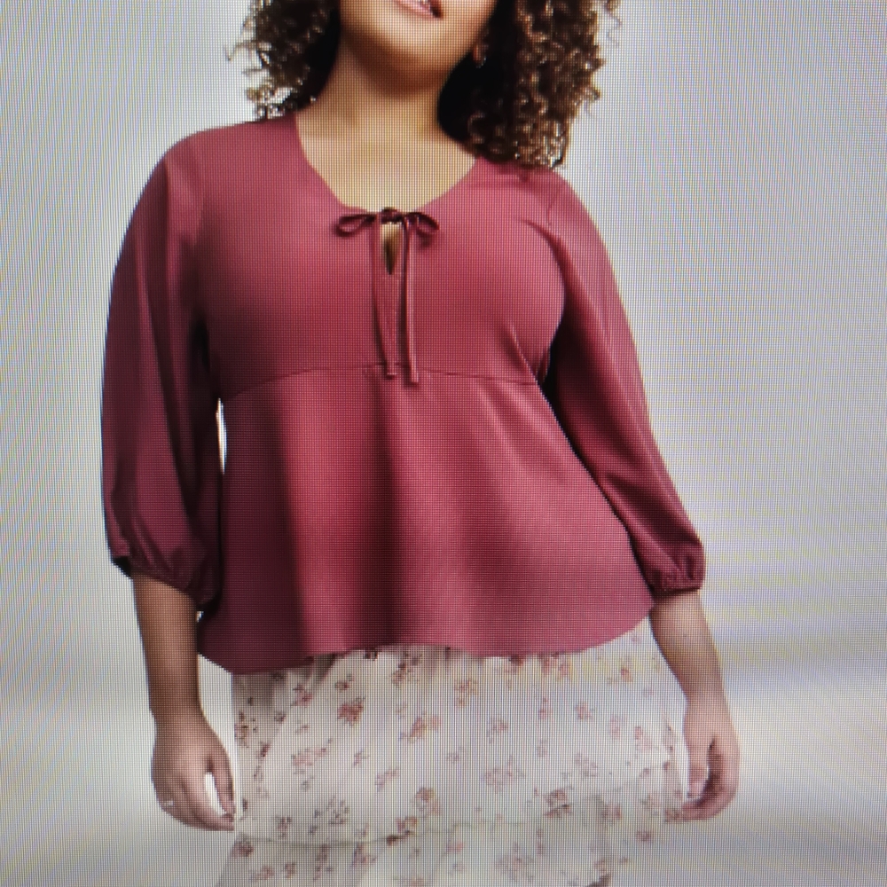 Torrid Blouse with Tie Accent